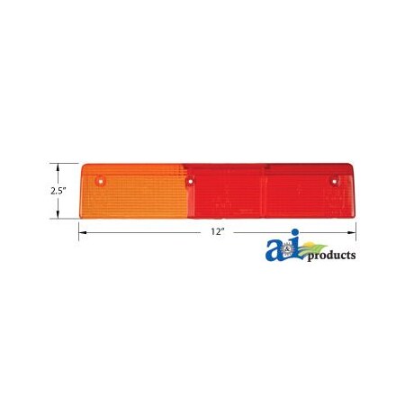 A & I Products Light Lens, Rear (LH) 3" x16" x2" A-9929834